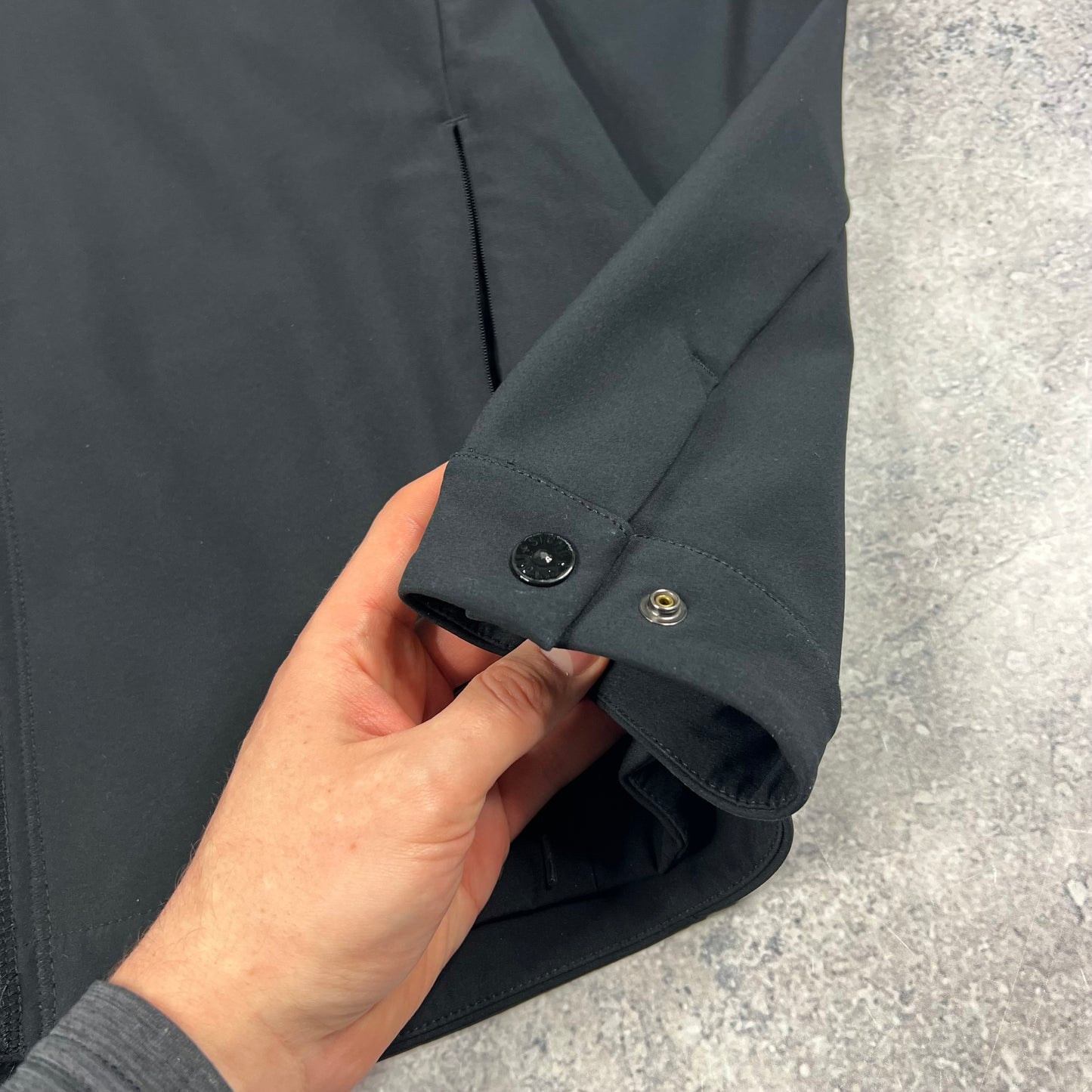 Stone Island Black Softshell Jacket Large 23”