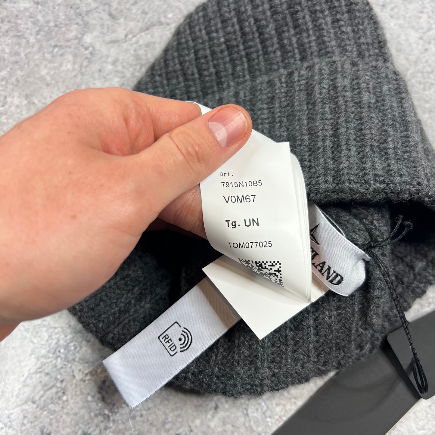 Stone Island Grey Beanie BNWT