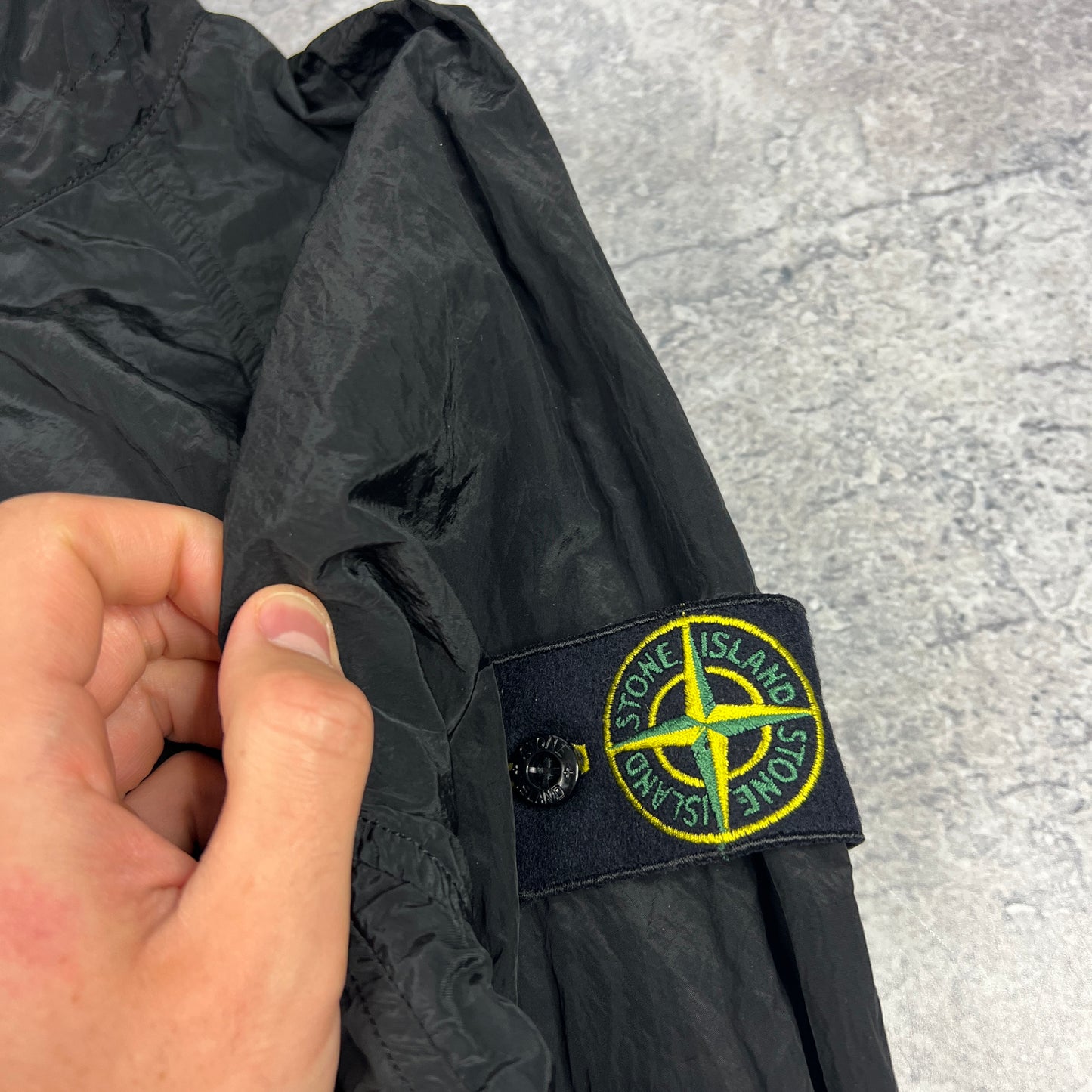 Stone Island Black Nylon Metal Smock Medium 23”
