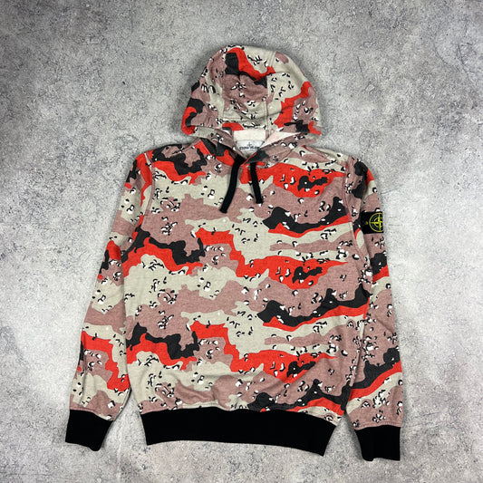 Stone Island Desert Camo Hoodie Medium 22.25”