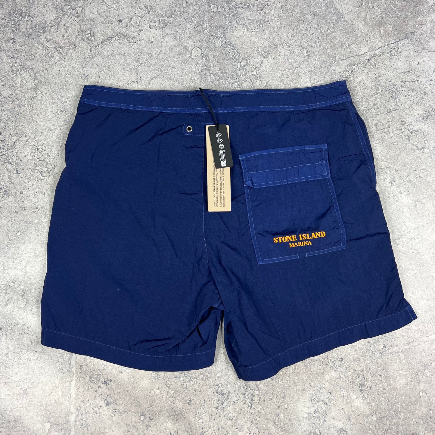 Stone Island Marina Navy Nylon Metal Swimshorts Large 36” BNWT