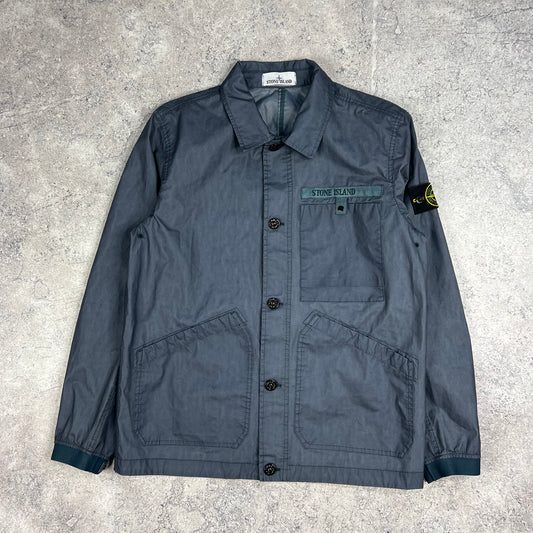 Stone Island Blue Aggressive Gommato Jacket Medium 21.75”