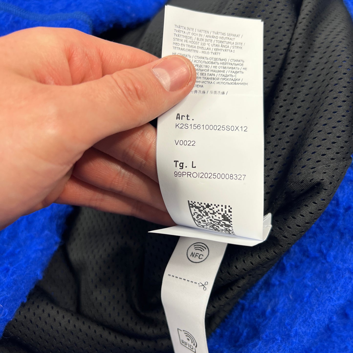 Stone Island Marina Blue Wool Pullover Large 25.25”