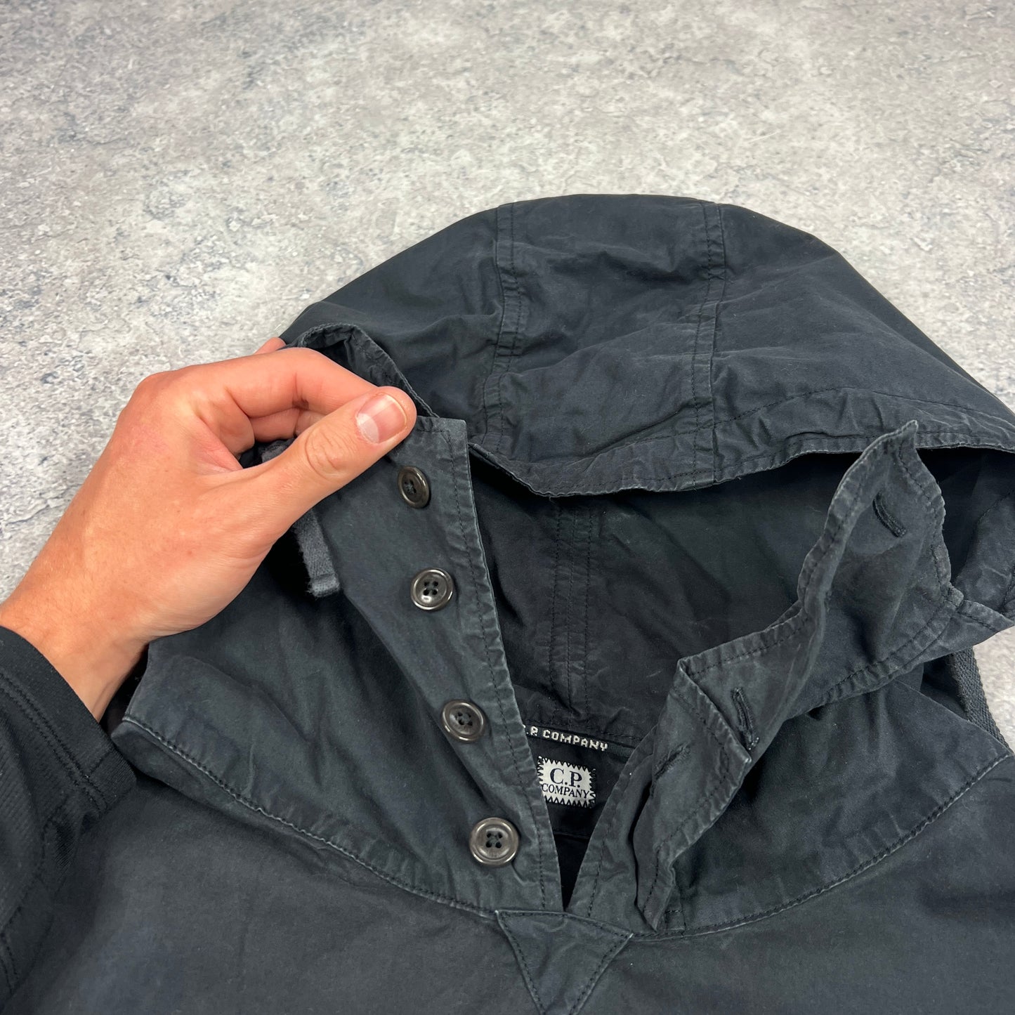 CP Company Black Cotton Lens Smock Medium 22.5”