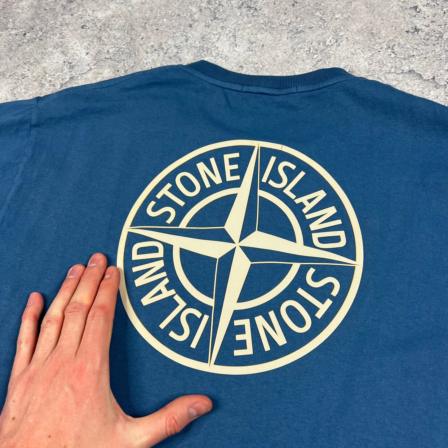 Stone Island Blue Logo T-Shirt XXL 23”