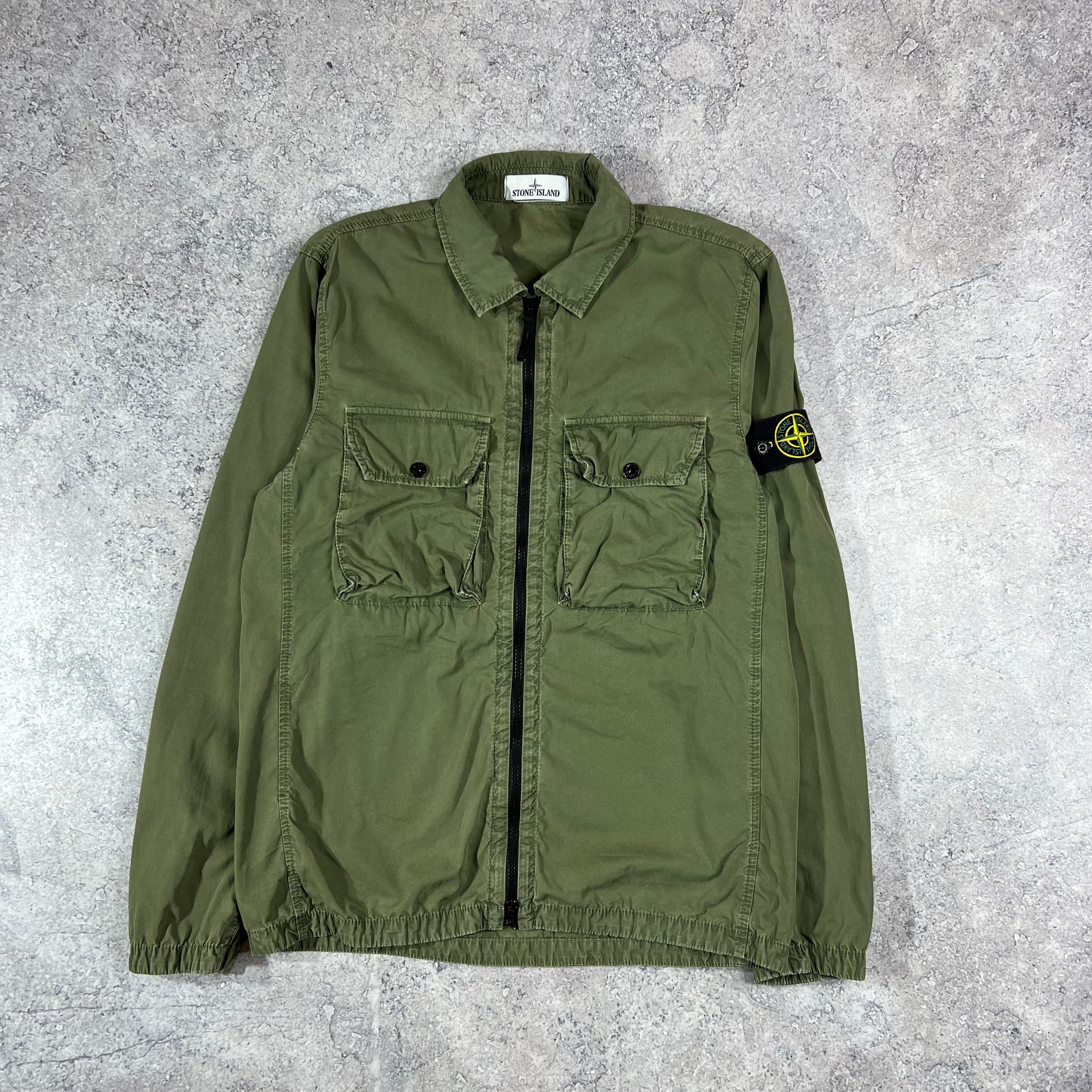 Stone island sales khaki overshirt