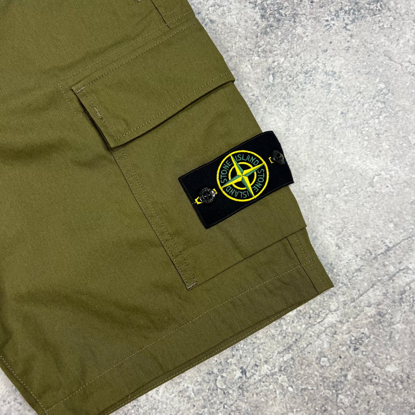 Stone Island Khaki Cargo Shorts W28-30”