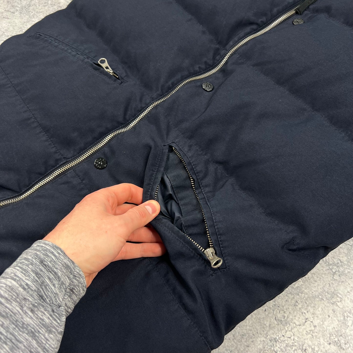 Stone Island Shadow Project Navy Down Gilet XL 23.5”