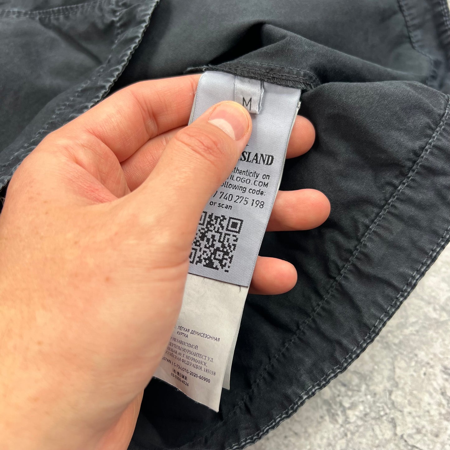 Stone Island Navy Garment Dyed Overshirt Medium 21.5”