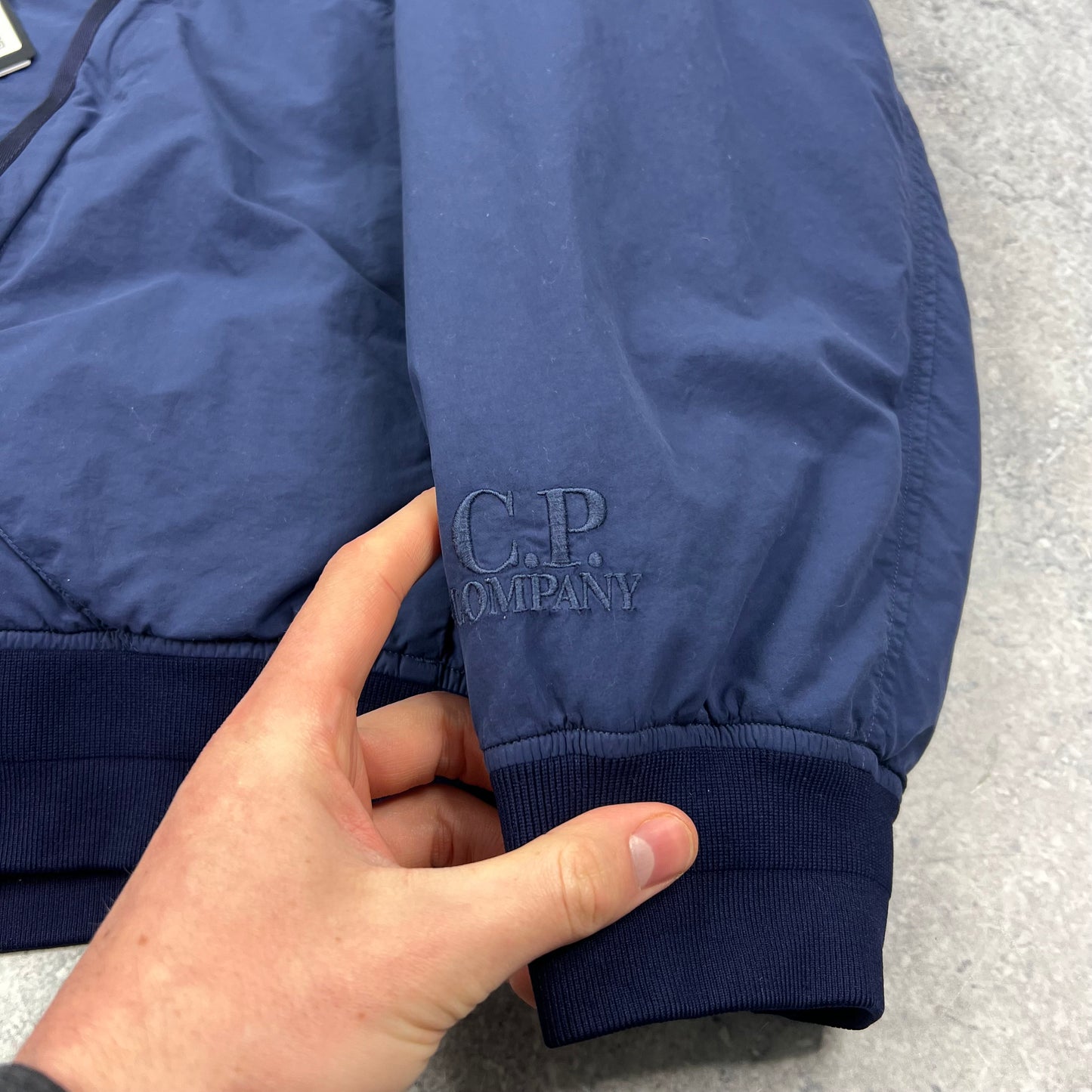 CP Company Blue Flatt Nylon Down Jacket XL 26”