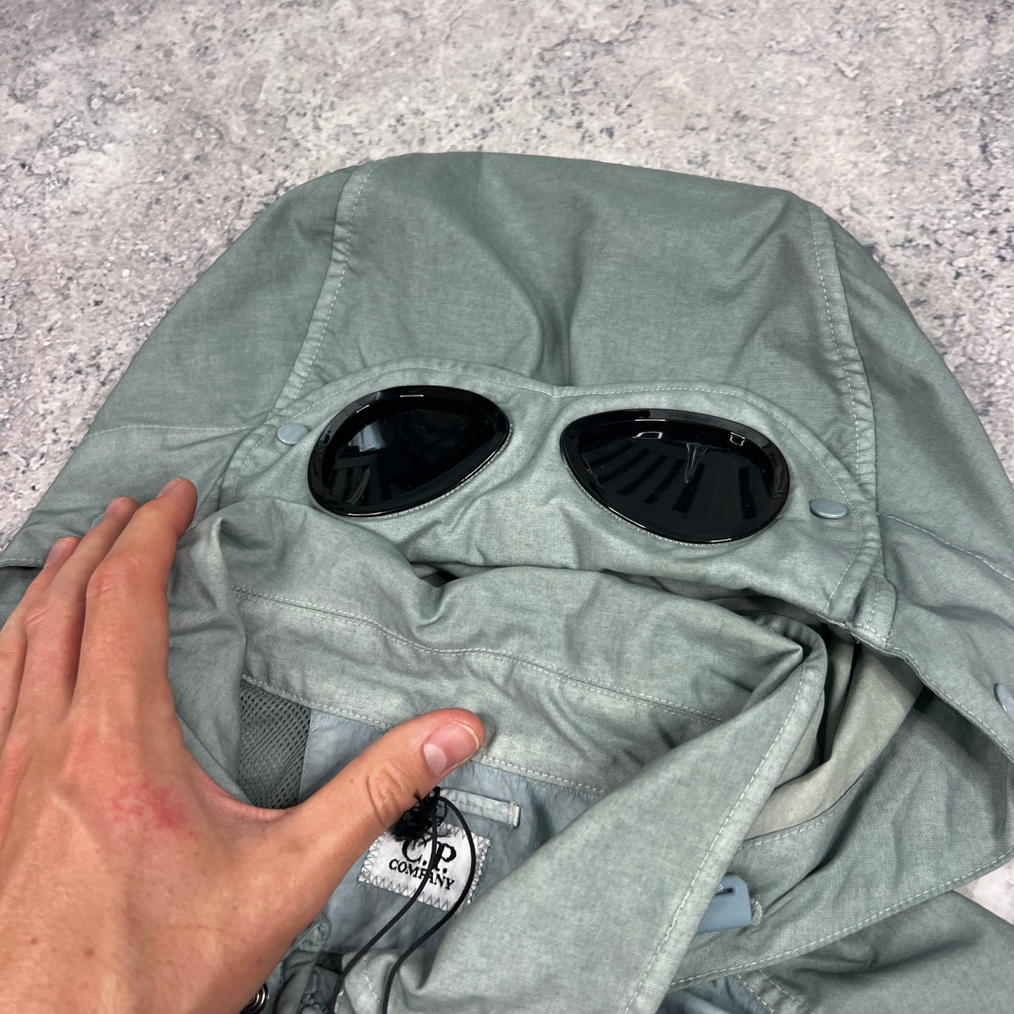 CP Company Blue Flatt Nylon Goggle Jacket XL 24.5” BNWT