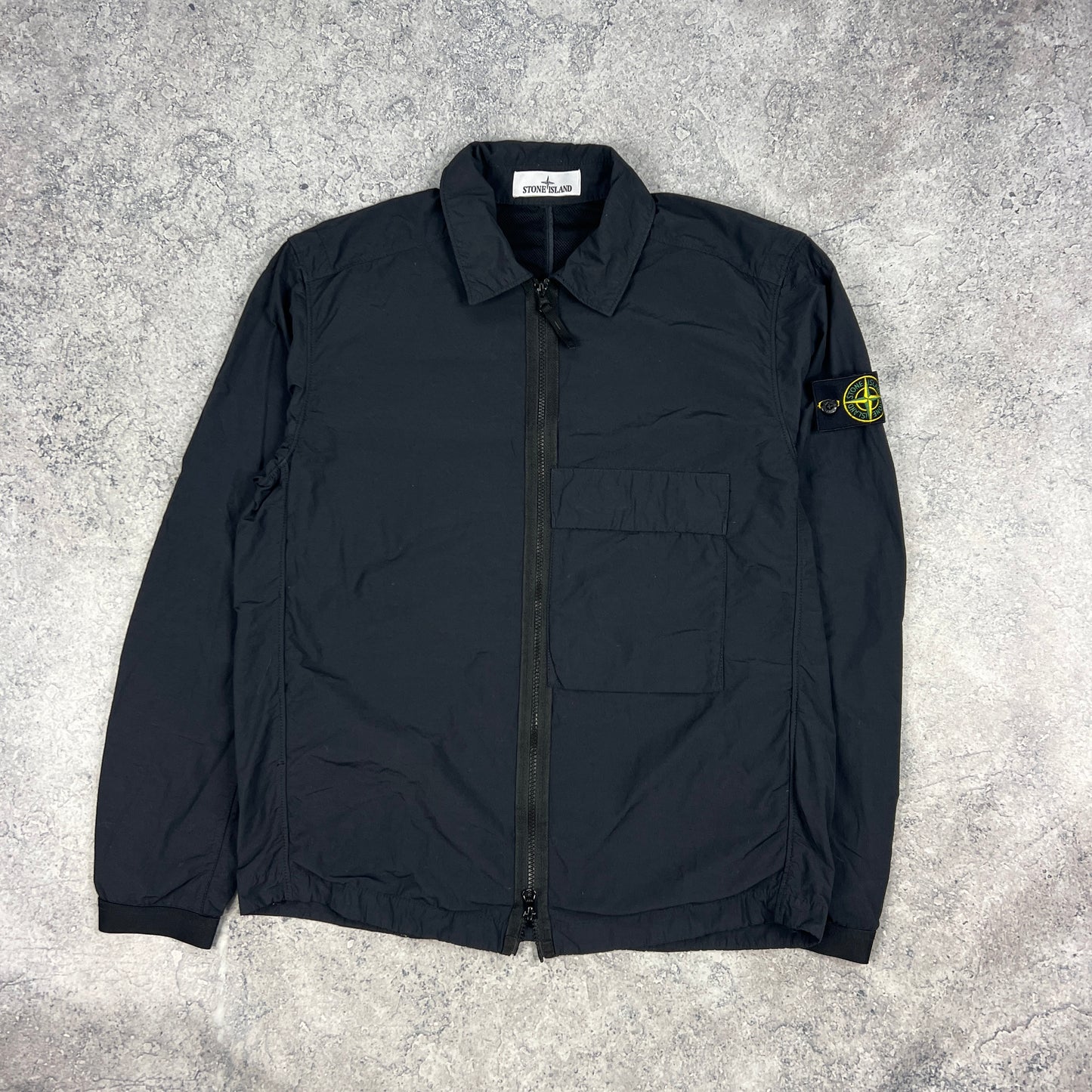 Stone Island Black Naslan Overshirt Medium 22”