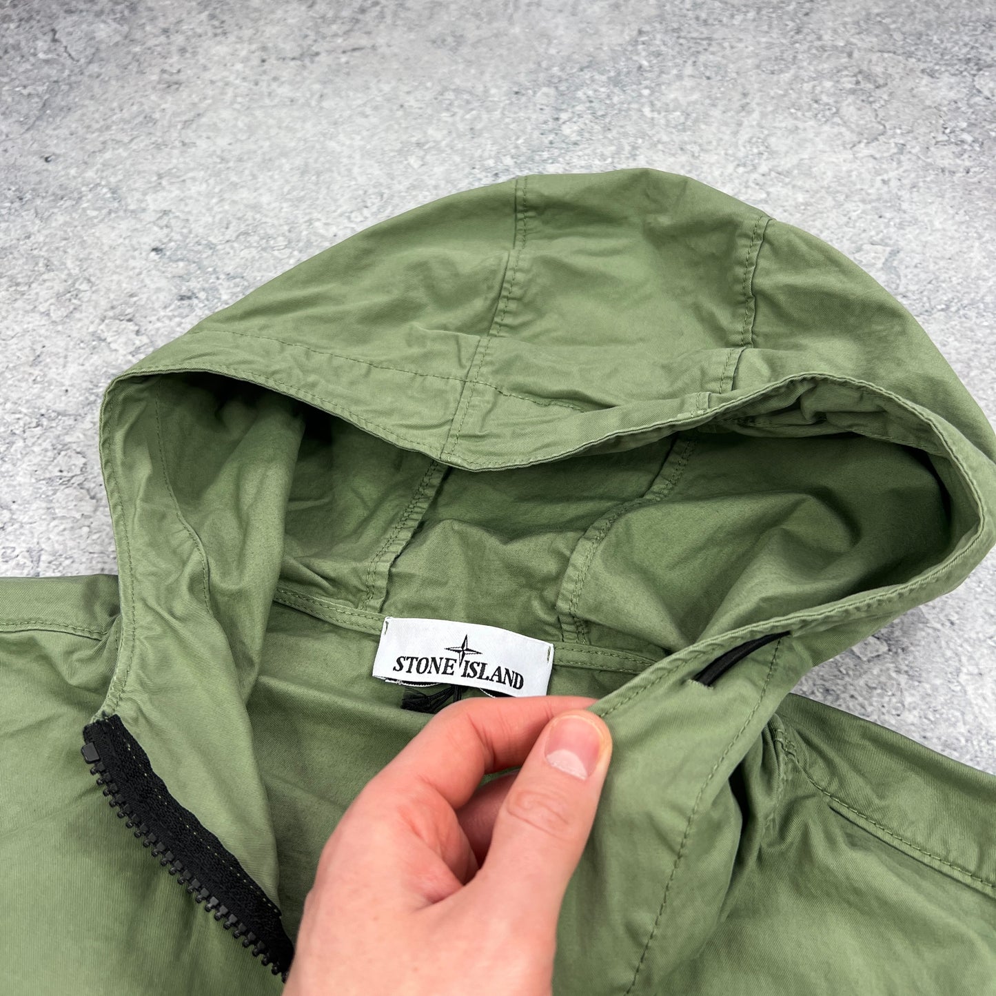 Stone Island Green Supima Cotton Twill Jacket Medium 21.5” BNWT