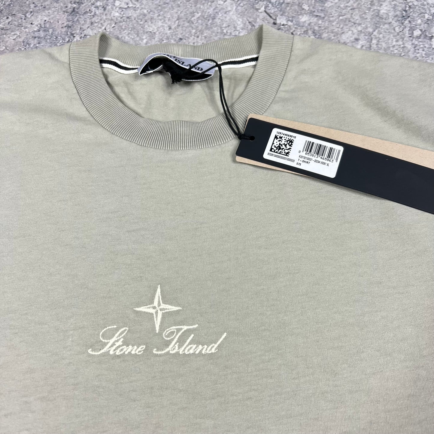 Stone Island Pearl Grey Multiaxial Sashiro T-Shirt XL 24.25” BNWT