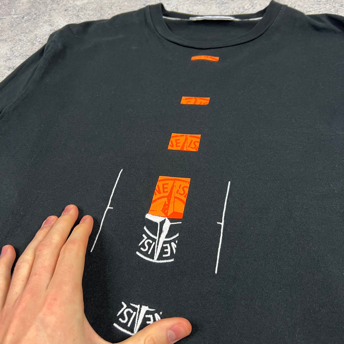 Stone Island Black Long Sleeve T-Shirt Medium 19.75”