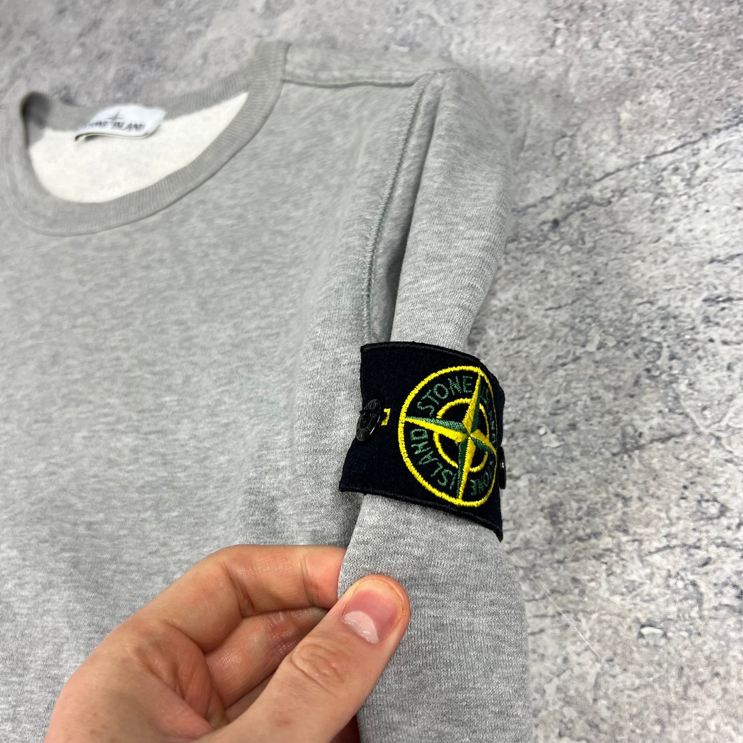 Stone Island Grey Sweatshirt Large 22.5”
