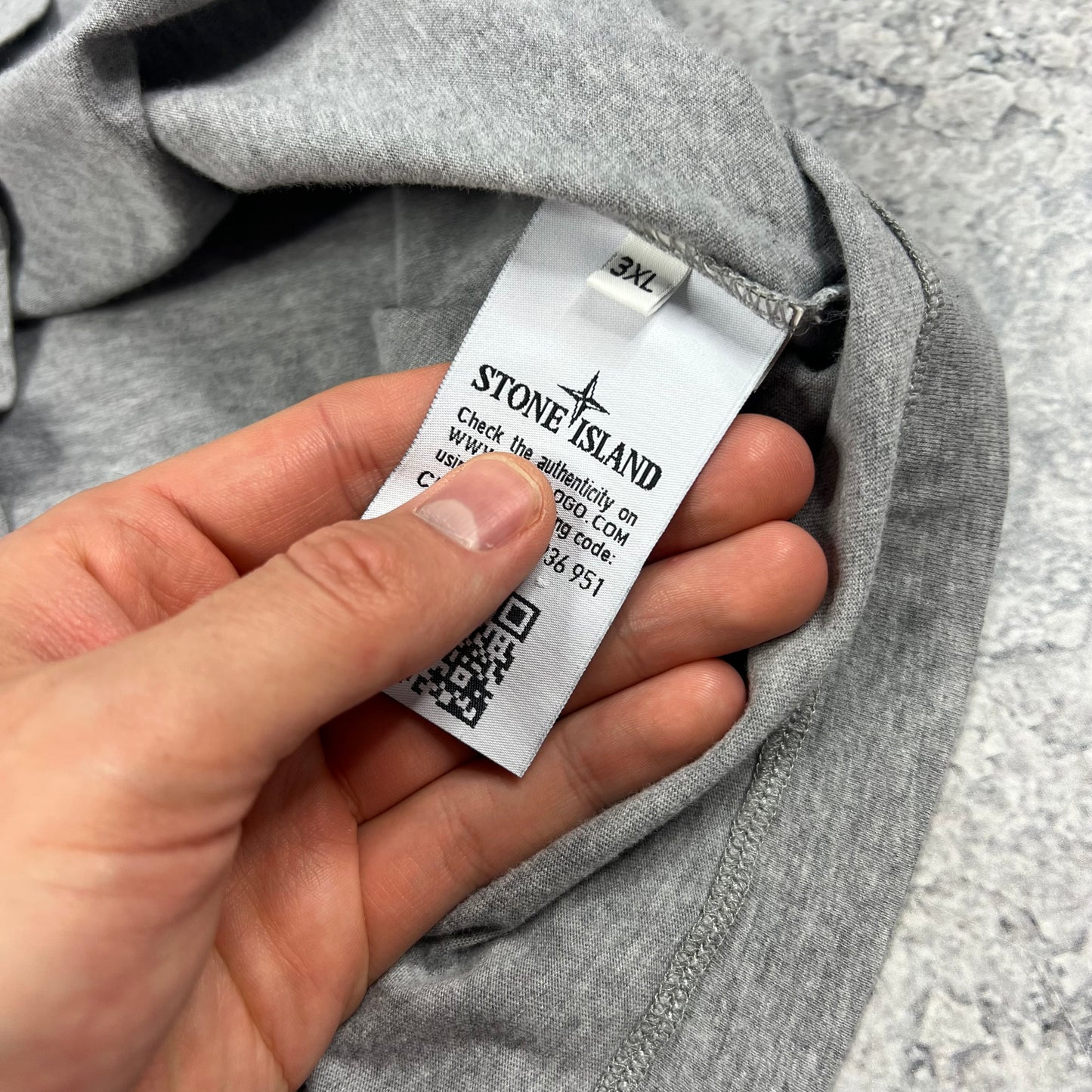 Stone Island Grey Patch T-Shirt 3XL 25”