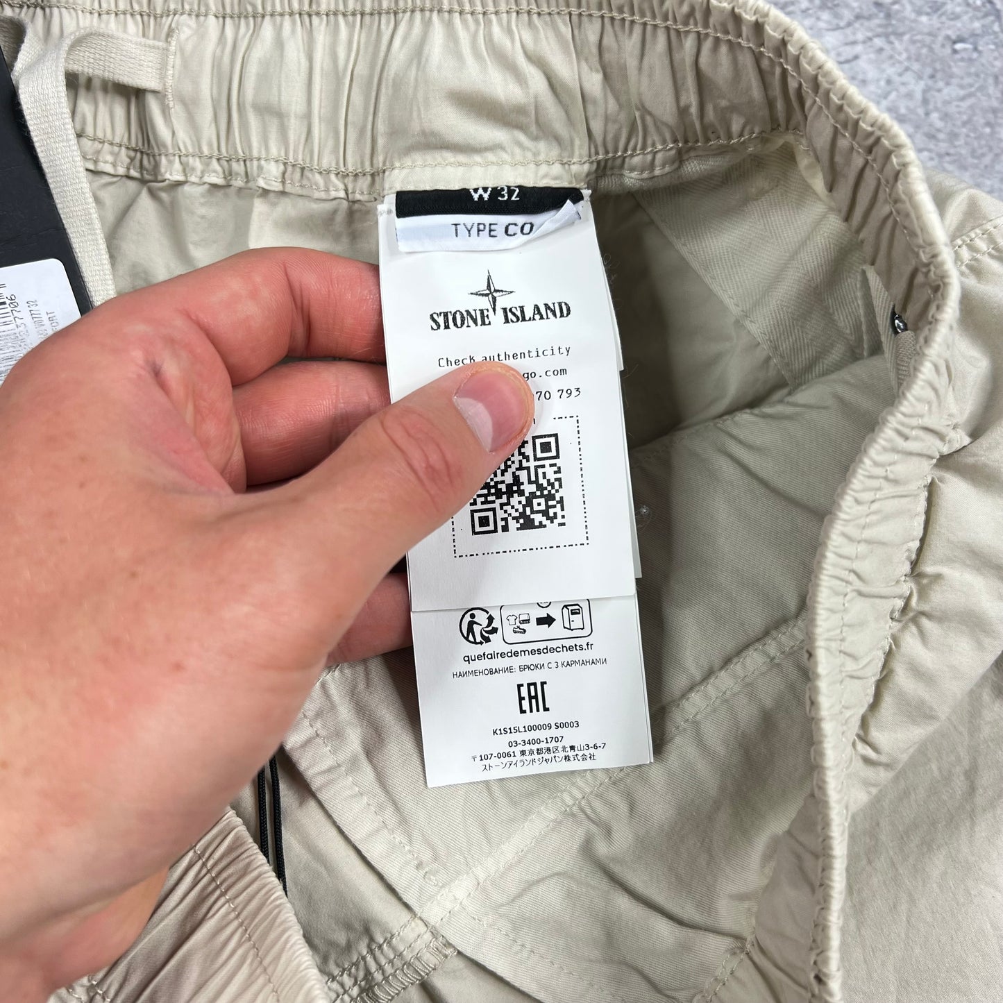 Stone Island Beige Cargo Shorts W32” BNWT