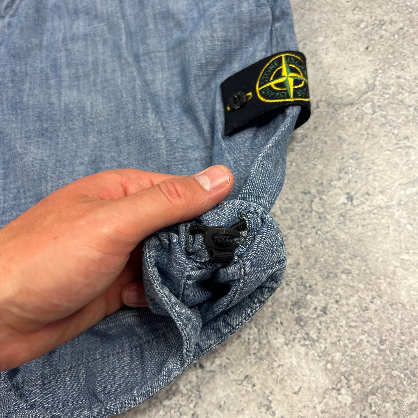Stone Island Blue Lino Cargo Shorts W30”