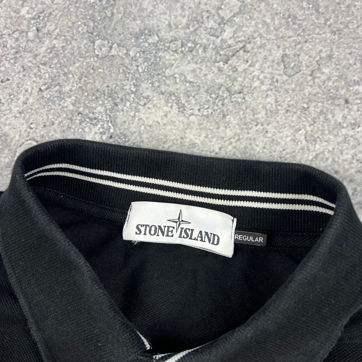Stone Island Black L/S Polo XXL 24.5”