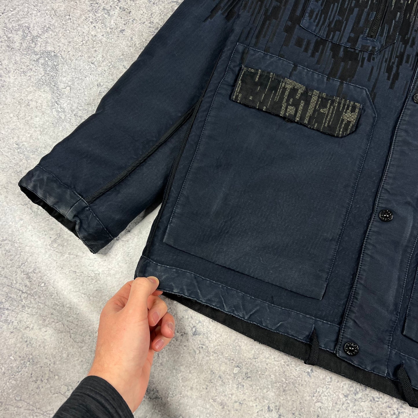 Stone Island Shadow Big Loom Reversible Jacket Large 22.5”