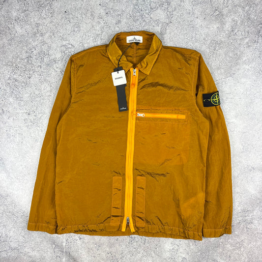 Stone Island Orange Nylon Metal Overshirt Large 23” BNWT