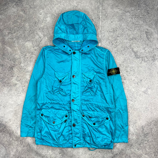 Stone Island Blue Nylon Raso TC Jacket Medium 23”