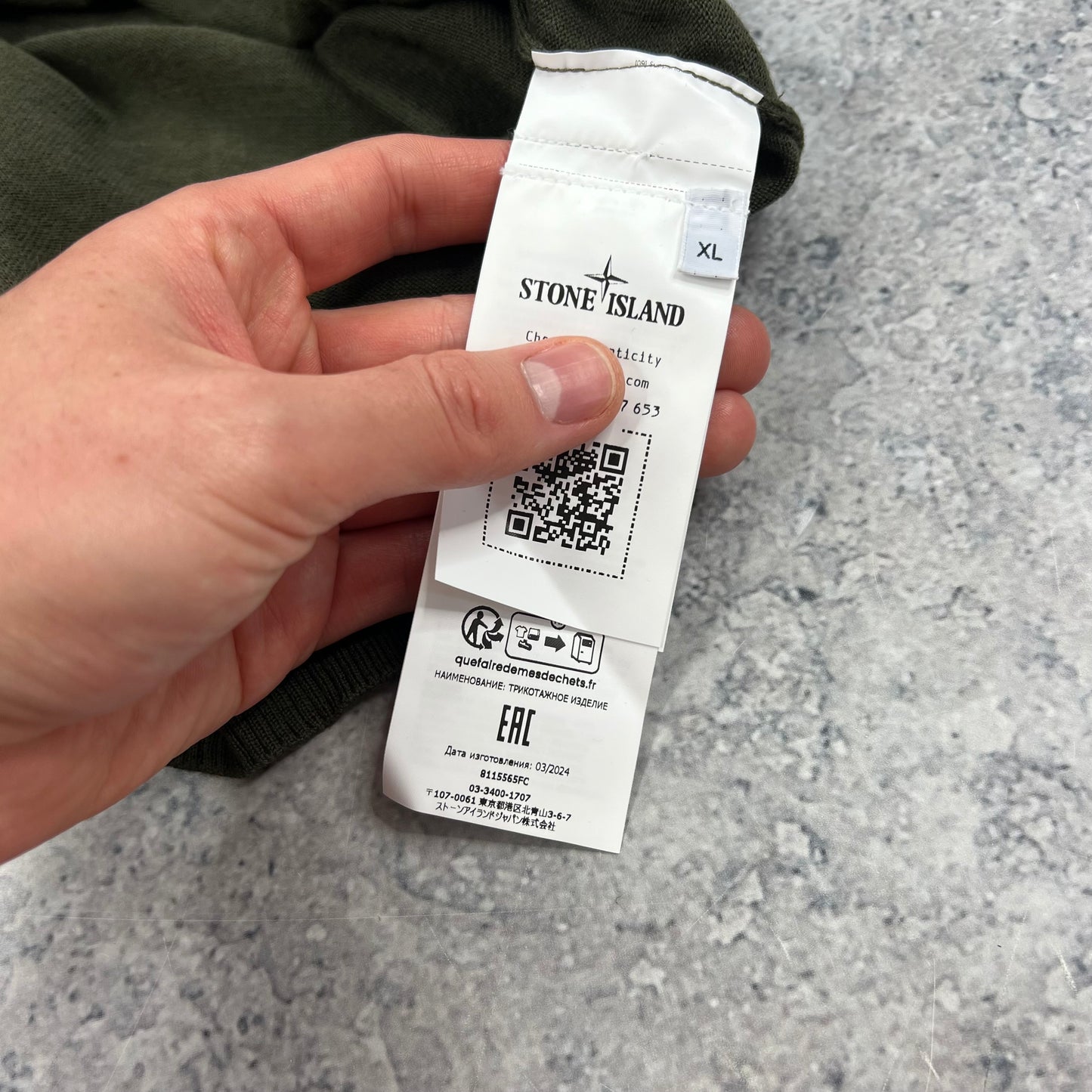 Stone Island Khaki Ghost Turtleneck Knit Jumper XL 23.5” BNWT