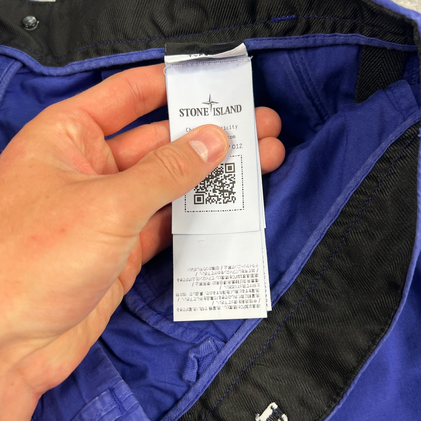Stone Island Royal Blue Loose Cargo Trousers W30”