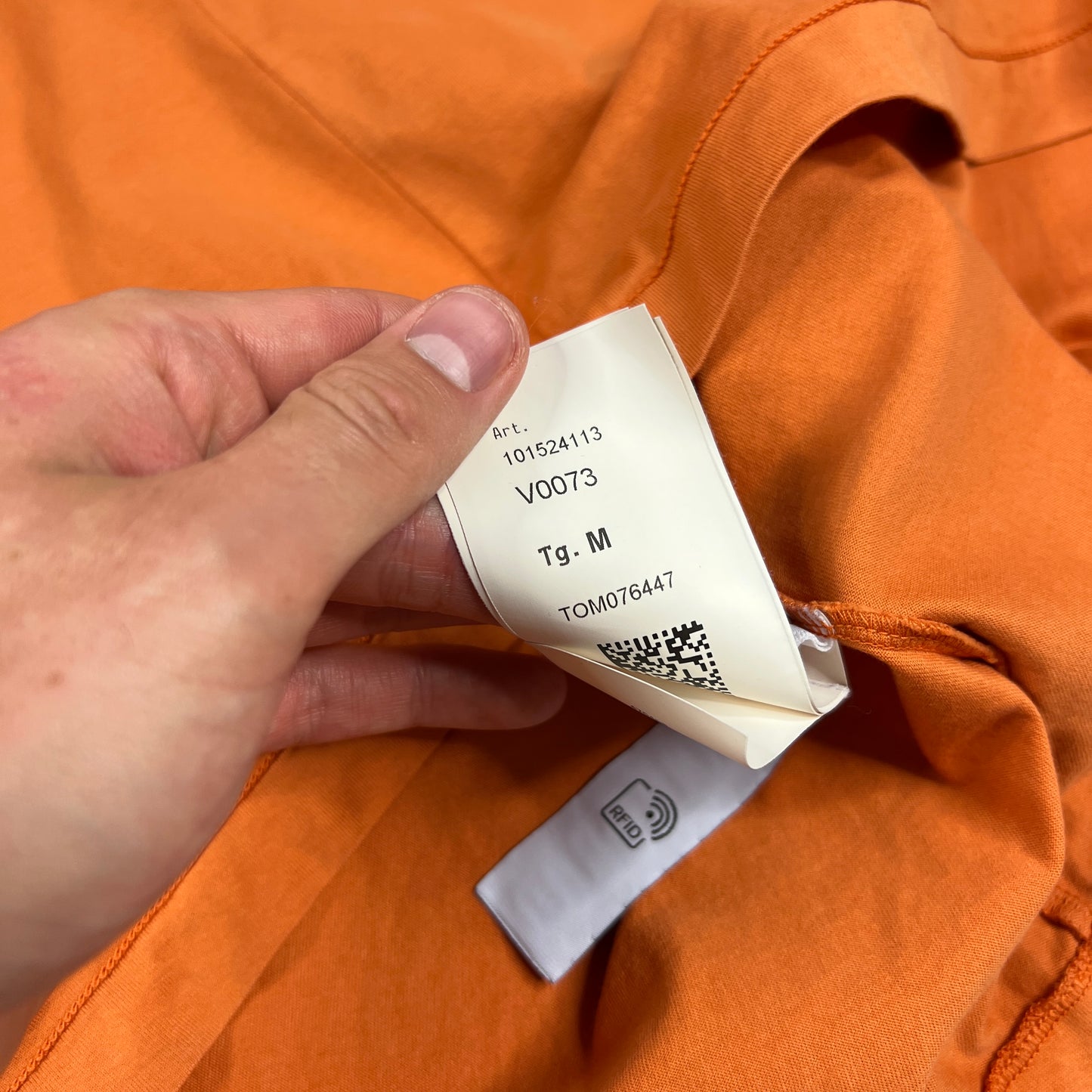 Stone Island Orange Patch T-Shirt Medium 20.75”