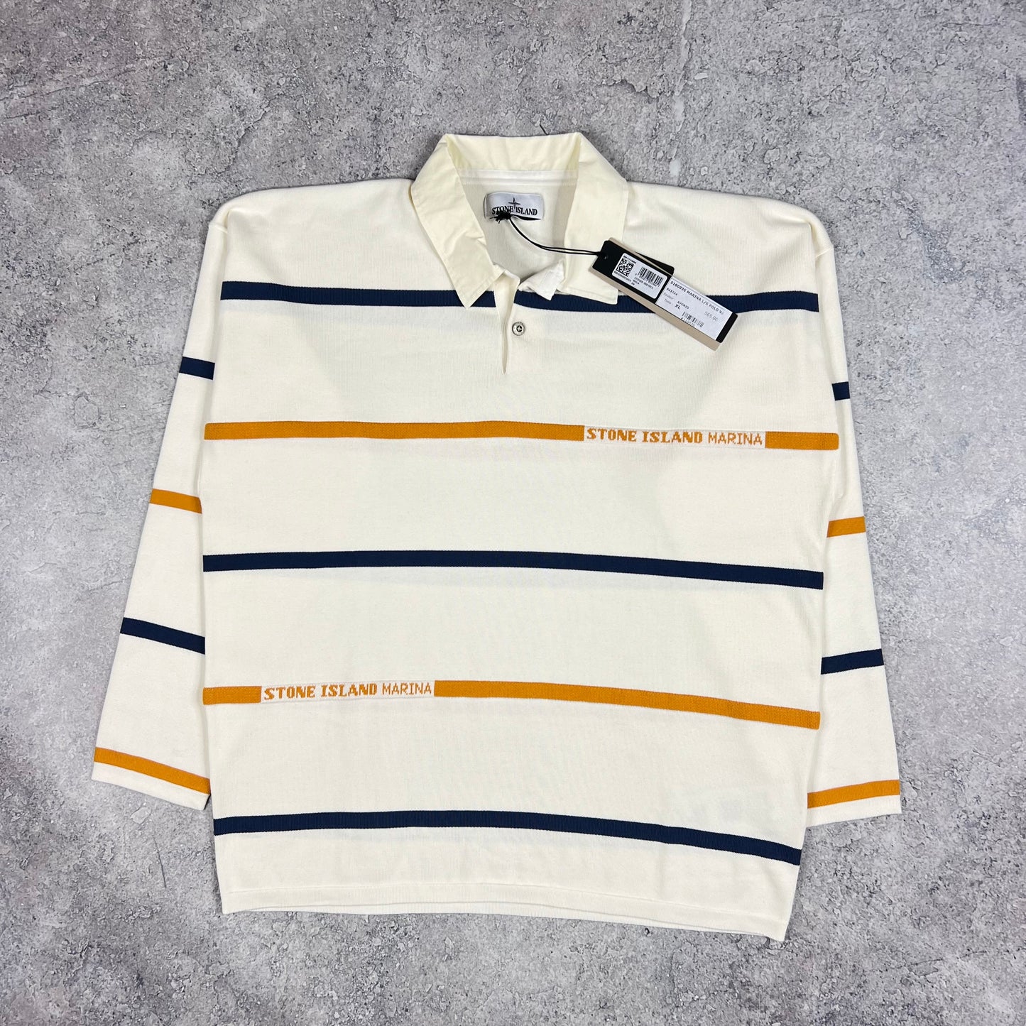 Stone Island Marina Rugby Knit Polo Shirt XL 25” BNWT