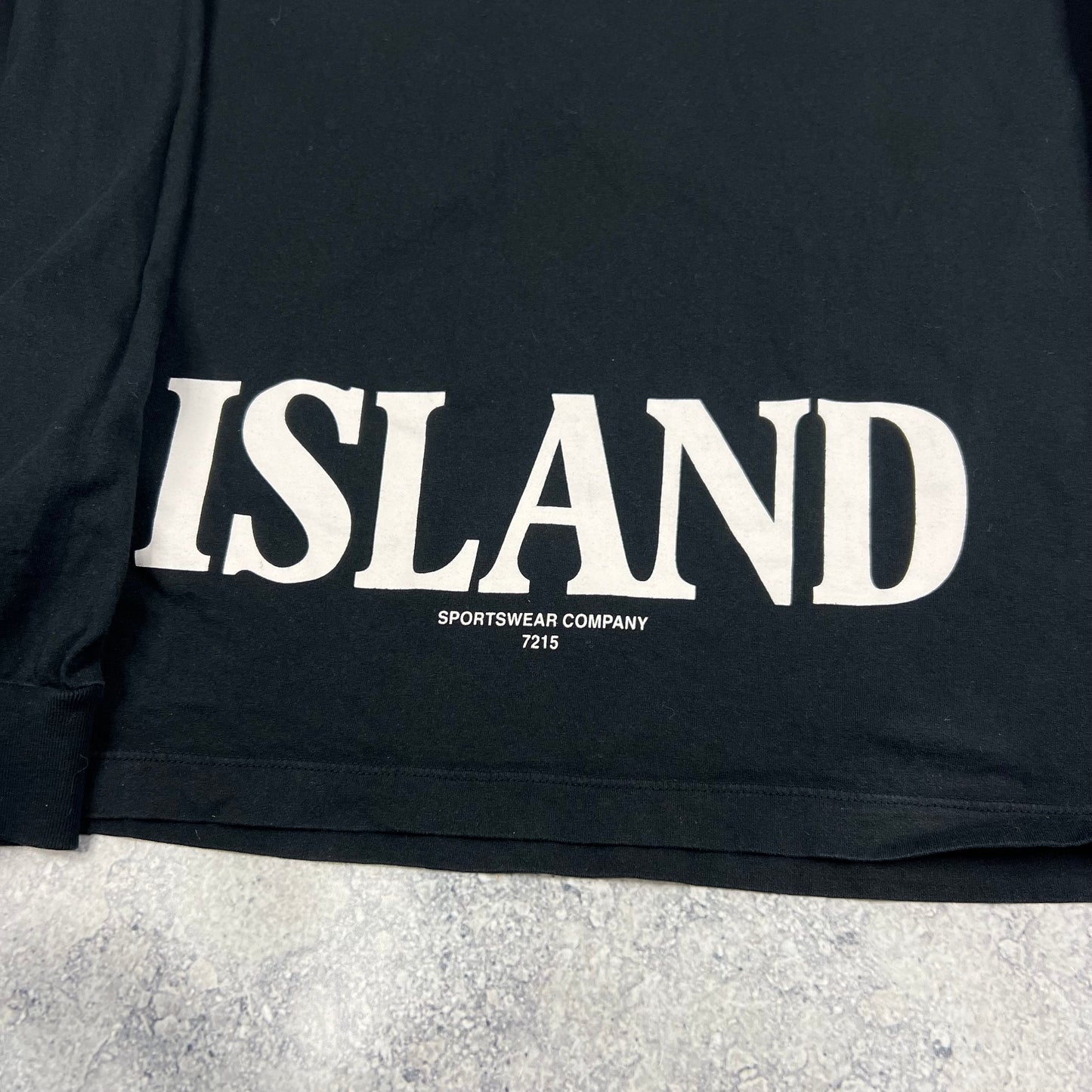 Stone Island Black Long Sleeve T-Shirt Medium 19.75”