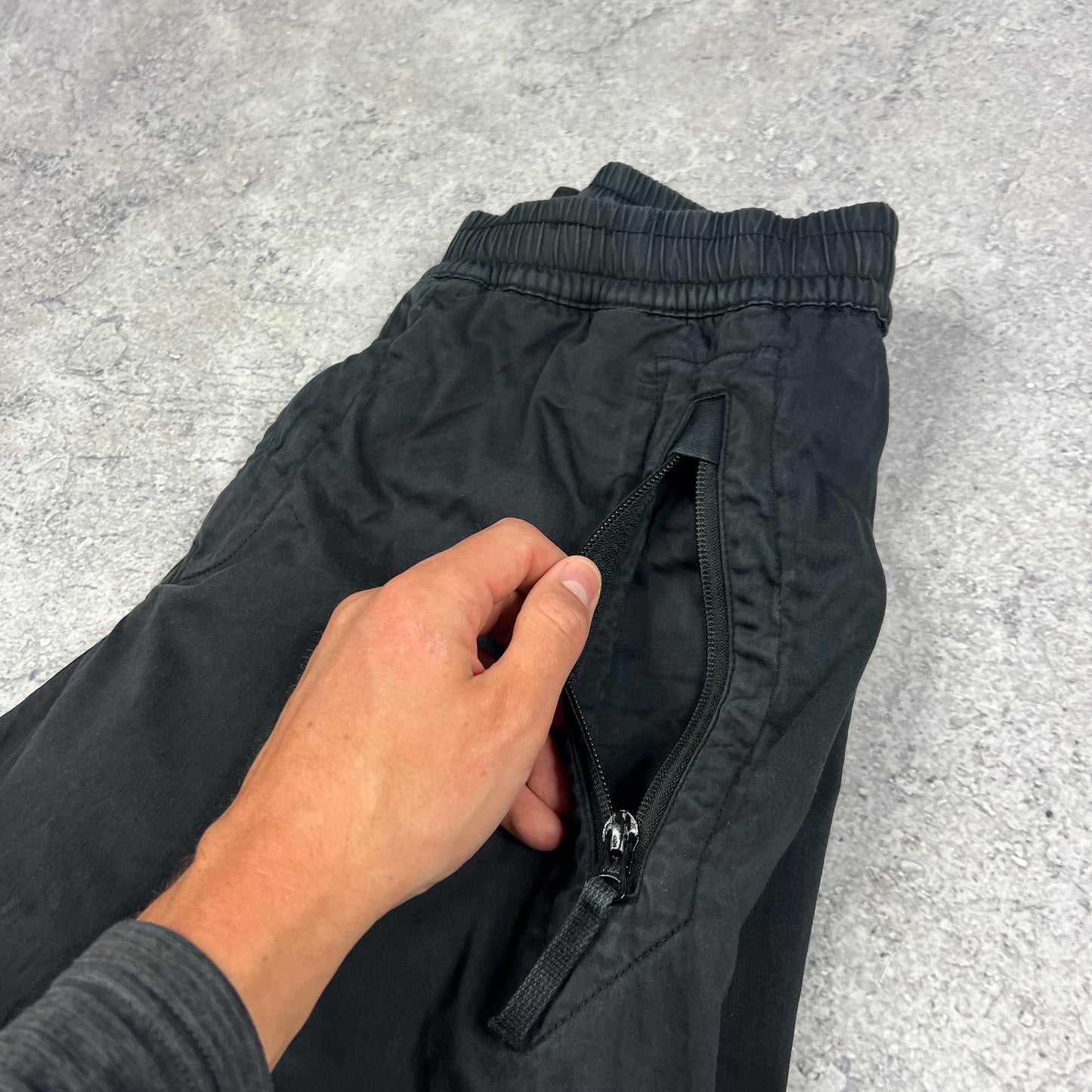 Stone Island Black Ghost Cuffed Cargo Trousers W30”