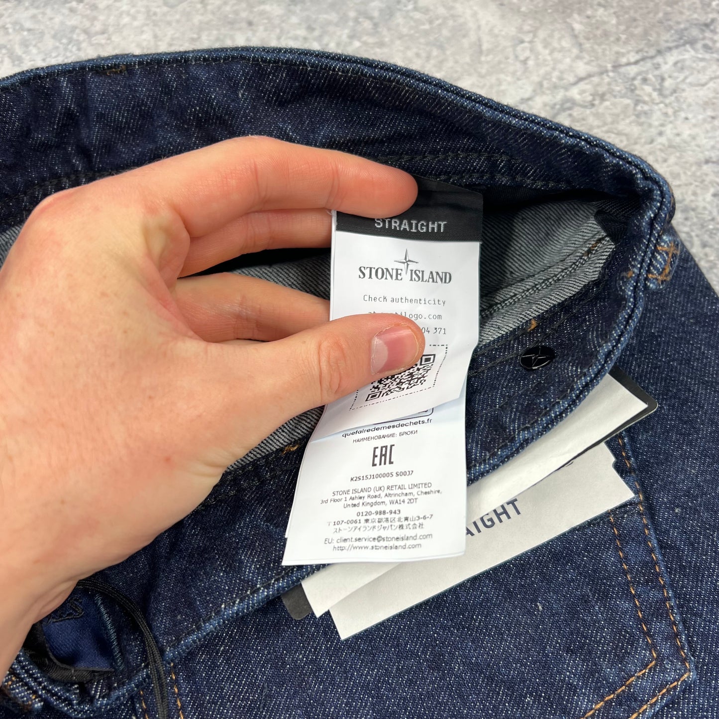 Stone Island Blue Denim Straight Jeans BNWT