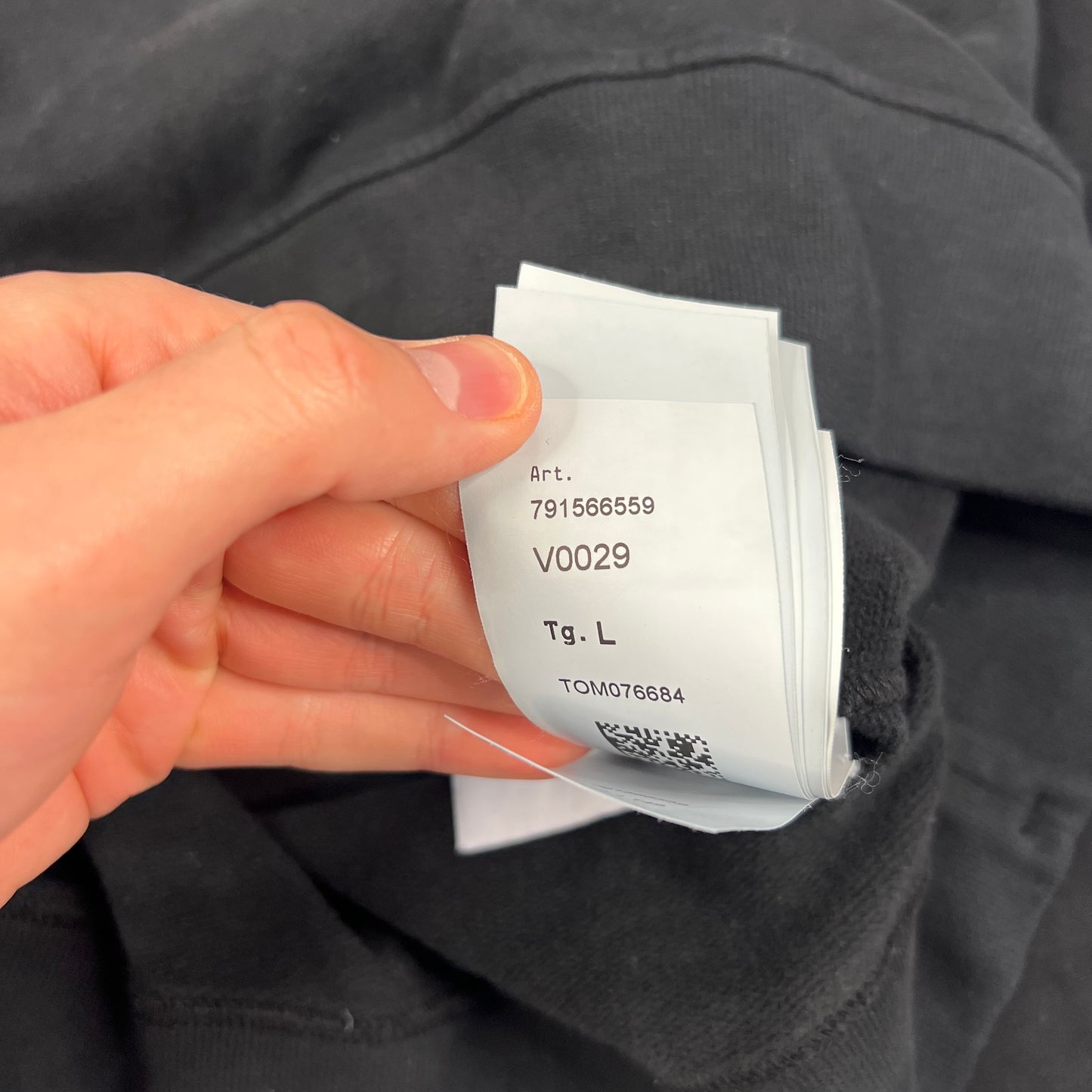 Stone Island Black Logo Sweatshirt Large 23”