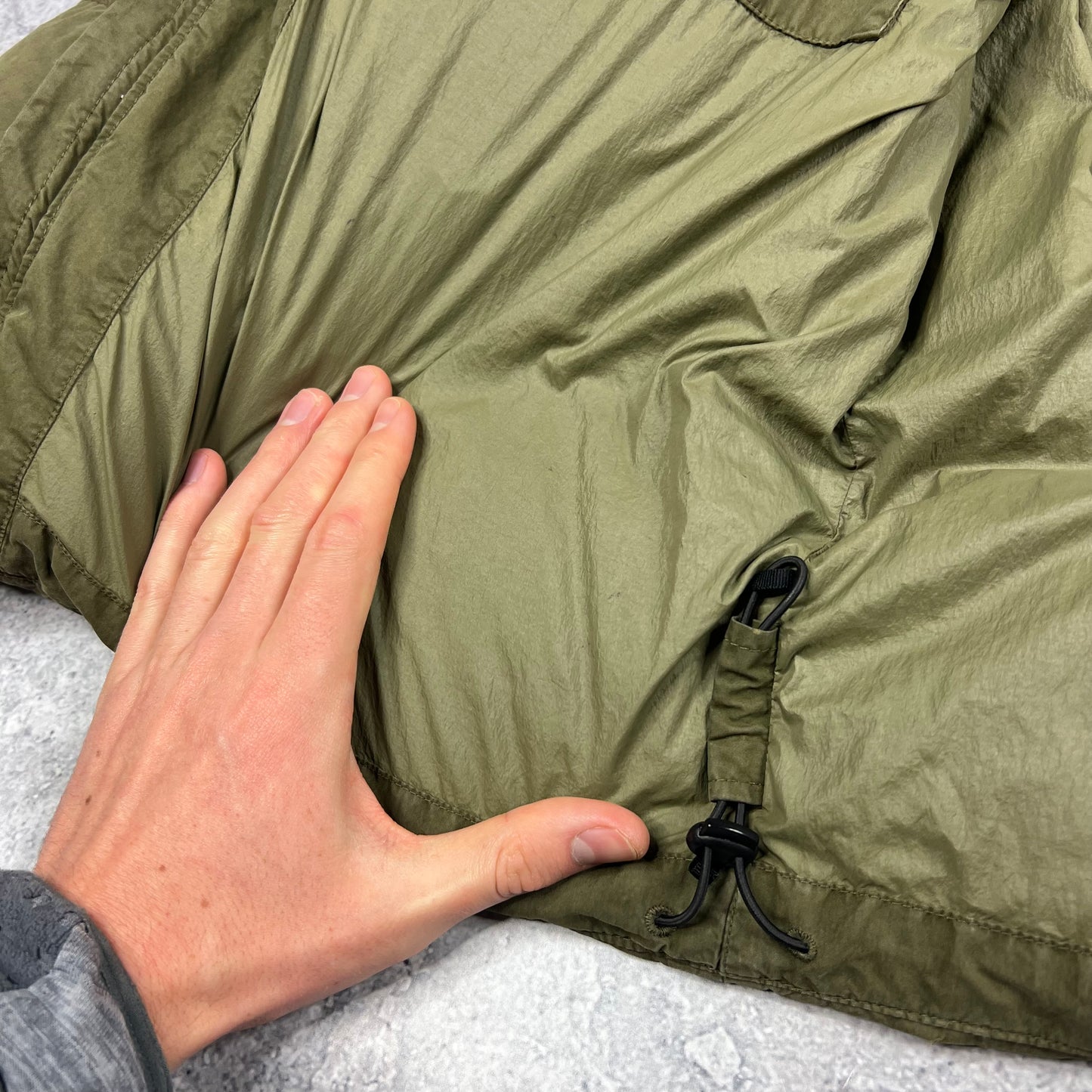 CP Company Khaki 50 Fili Down Parka Size 48- Medium 21.75”