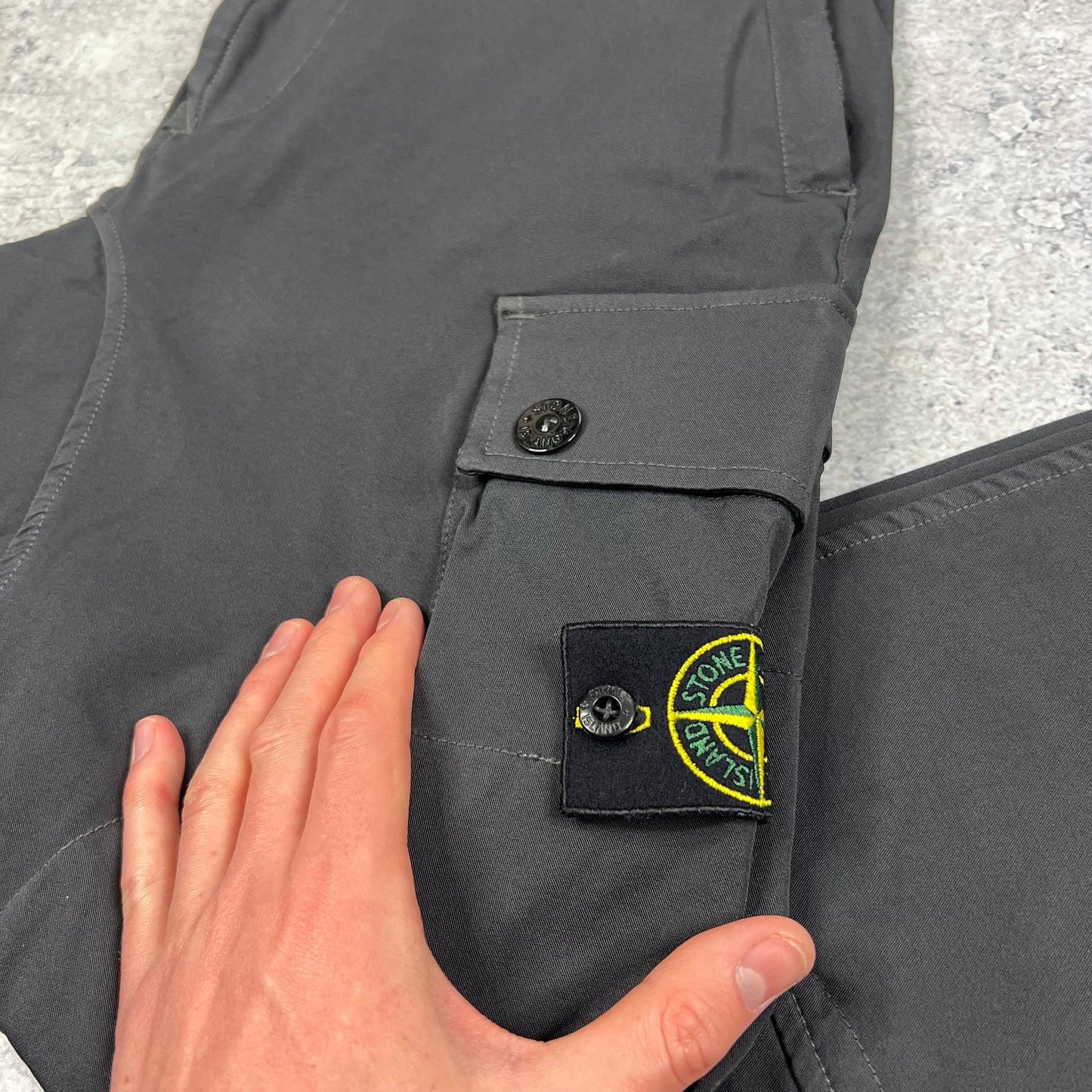 Stone Island Dark Grey Multipocket Cargos W31-32”