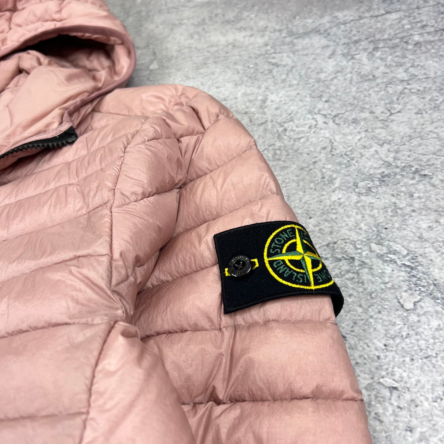 Stone Island Pink Loom Woven Down Jacket XXL 25.5”