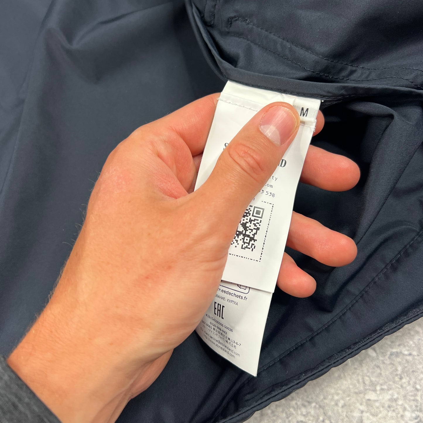Stone Island Navy Micro Twill Jacket Medium 22.25”