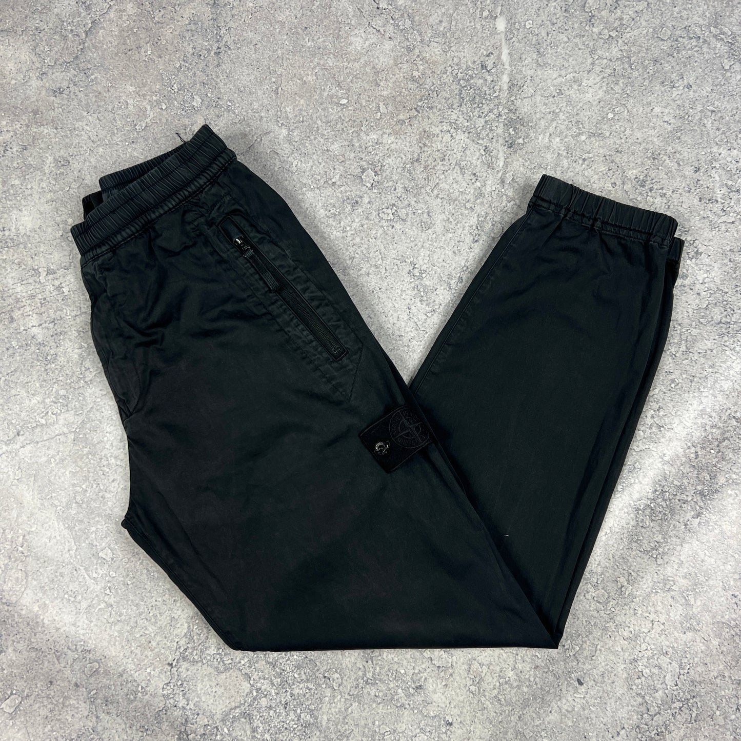 Stone Island Black Ghost Cuffed Cargo Trousers W30”