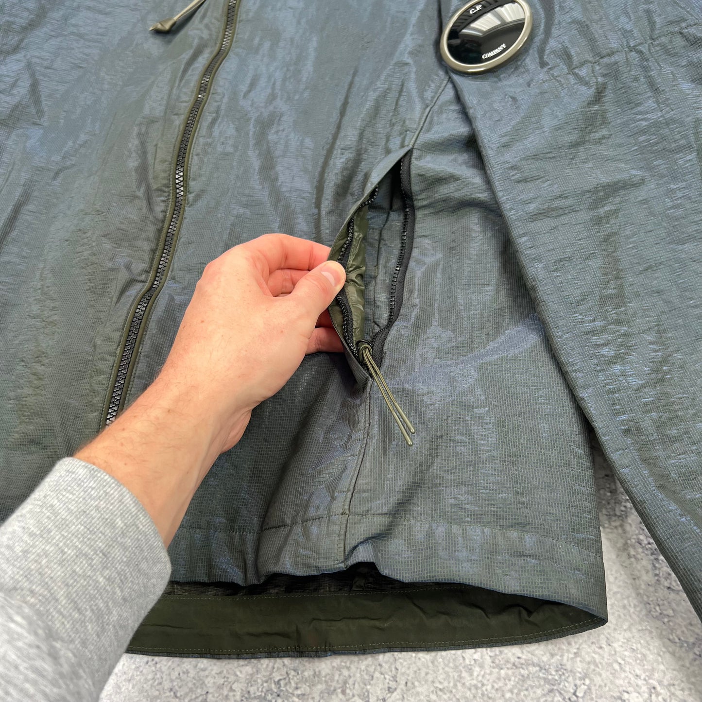 CP Company Blue Prism Big Lens Jacket Large 23.25”