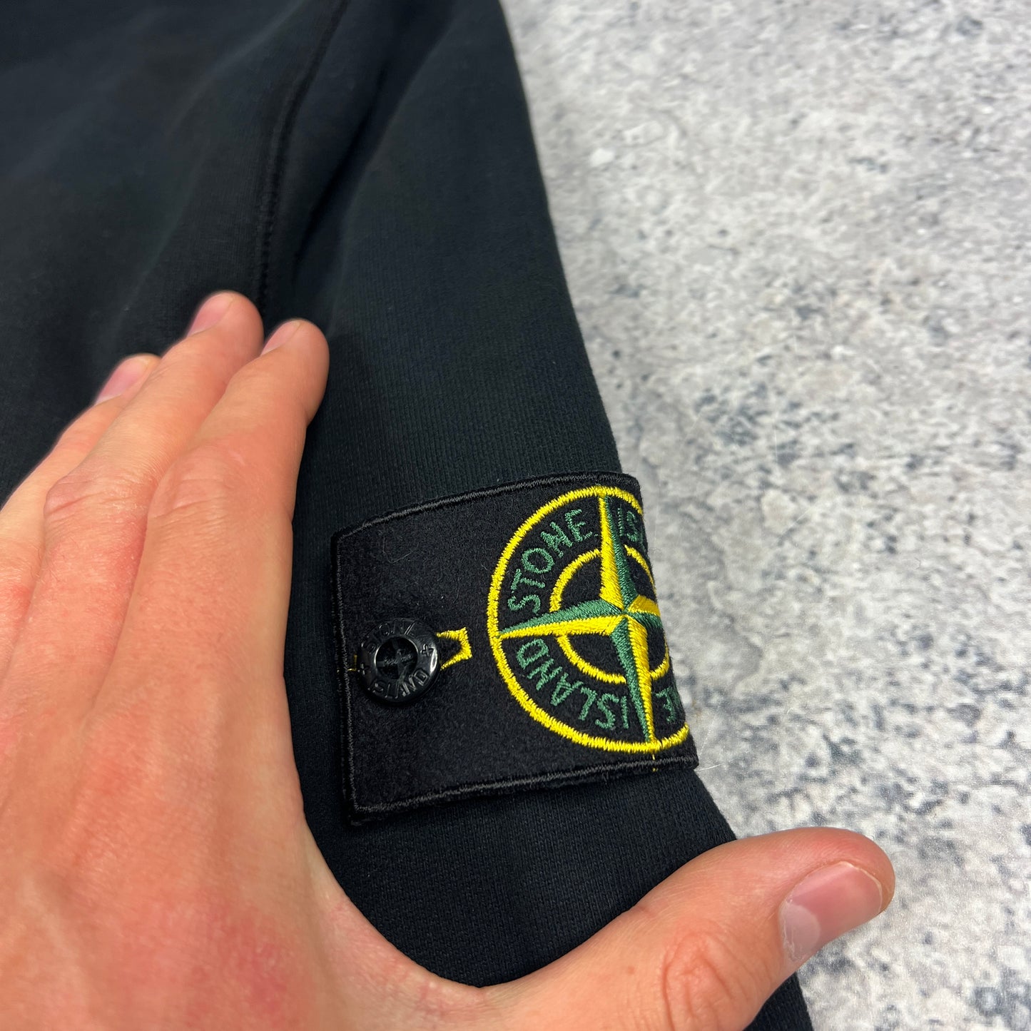 Stone Island Black Pullover Hoodie XXL 25”