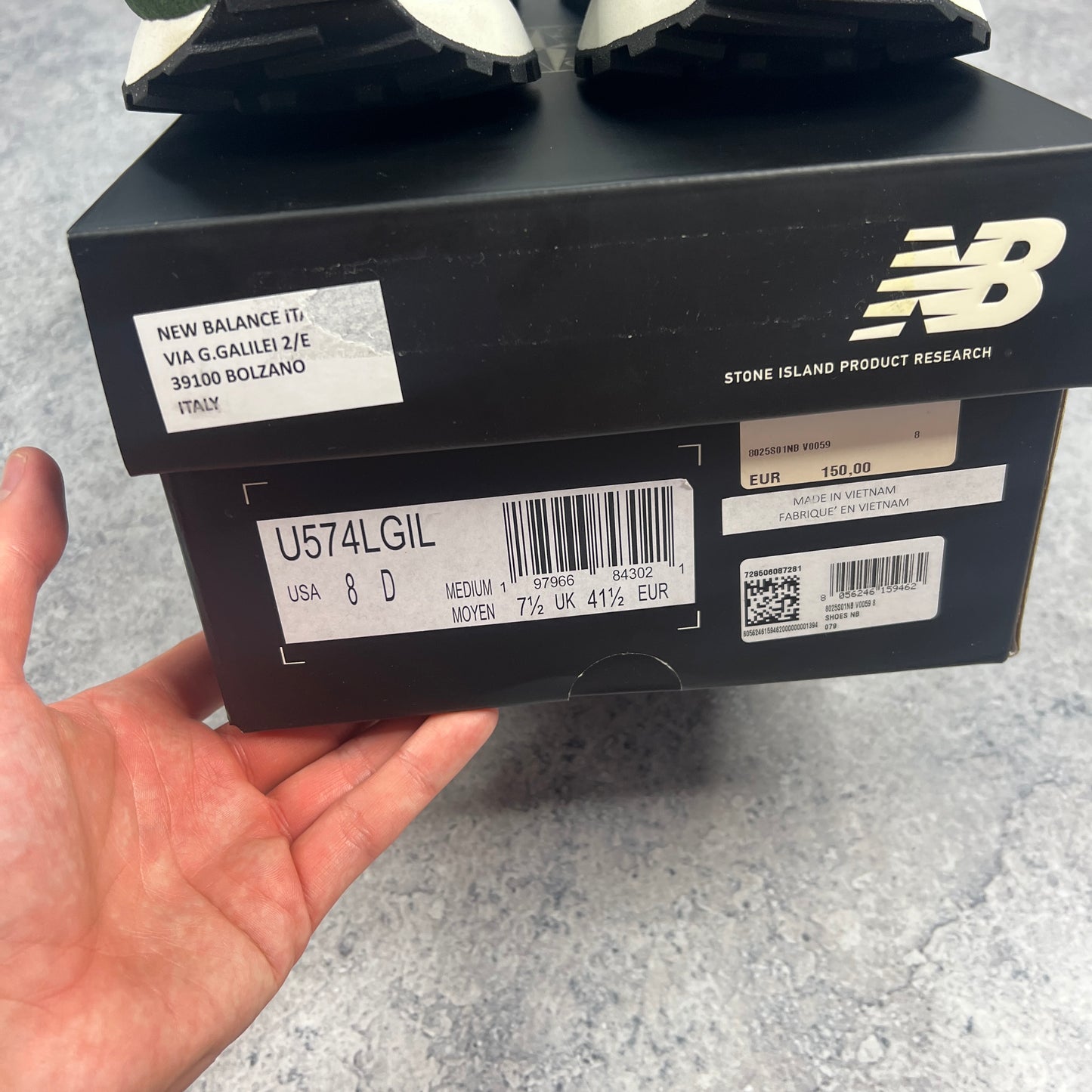 Stone Island x New Balance 574 Trainers UK7.5 BNIB