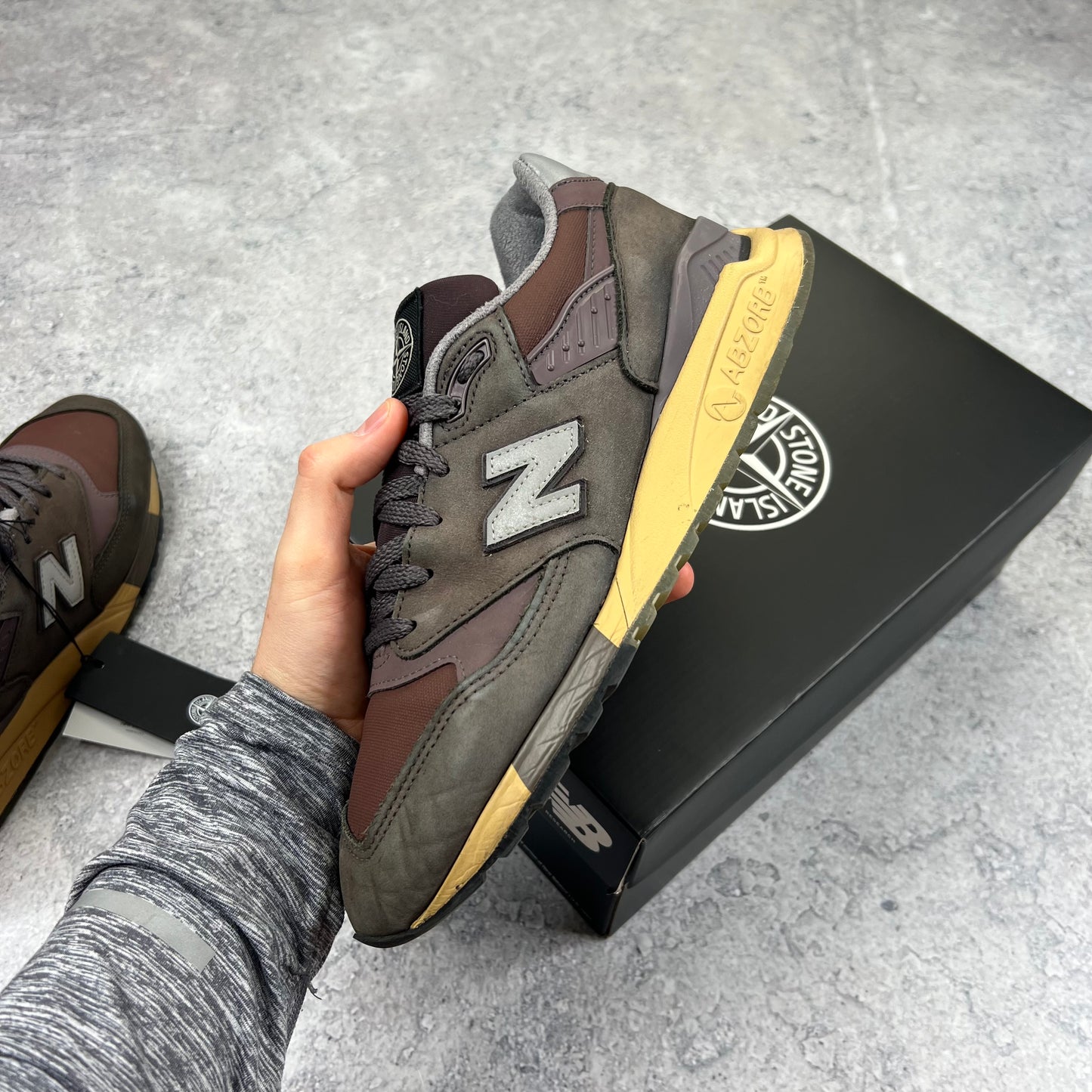 Stone Island x New Balance 998 Trainers UK8.5