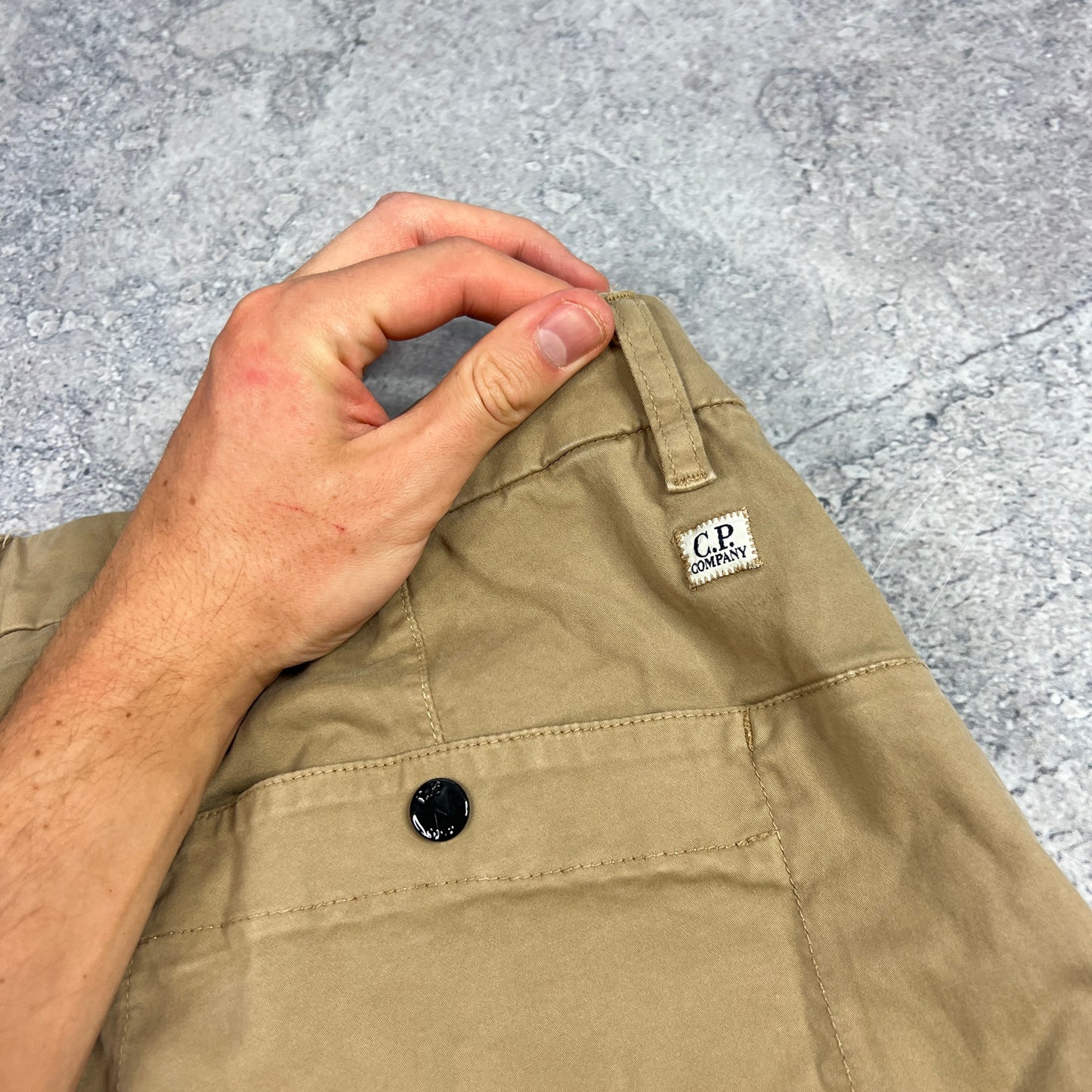 CP Company Beige Lens Cargo Trousers Size 56- W36”
