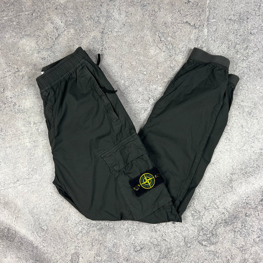 Stone Island Grey Cuffed Cargo Trousers W28”