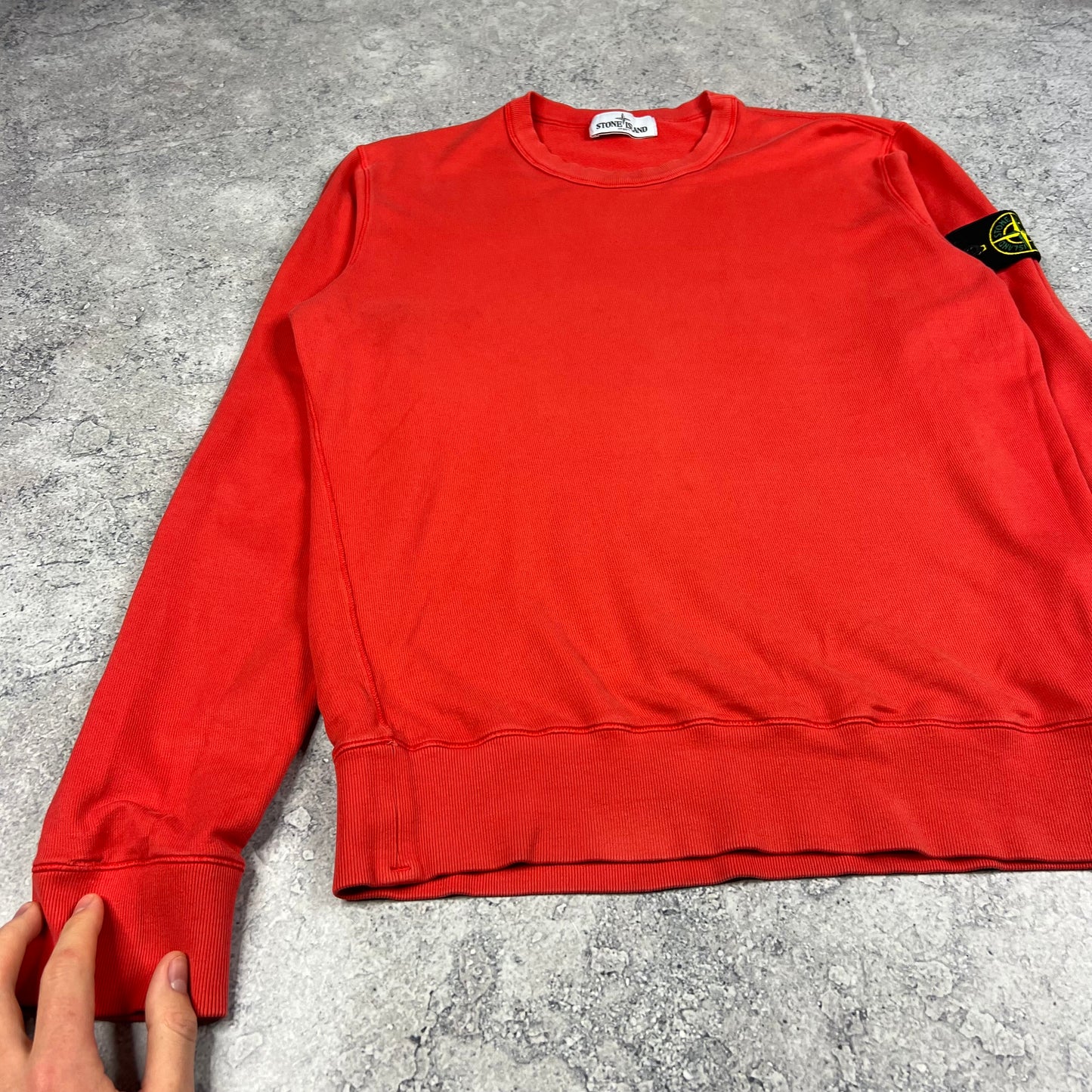 Stone Island Red Sweatshirt Large 21.5”