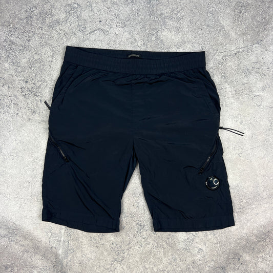 CP Company Navy Chrome Lens Cargo Shorts Size 50- W36”