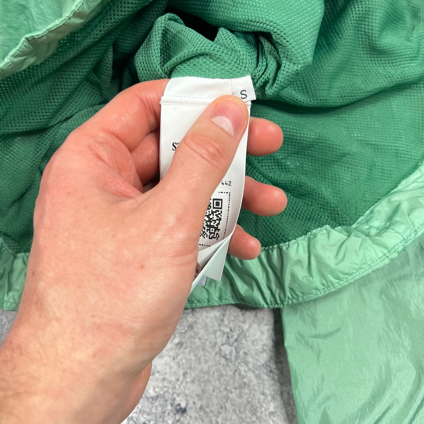 Stone Island Green Crinkle Reps Overshirt Small 19.75”