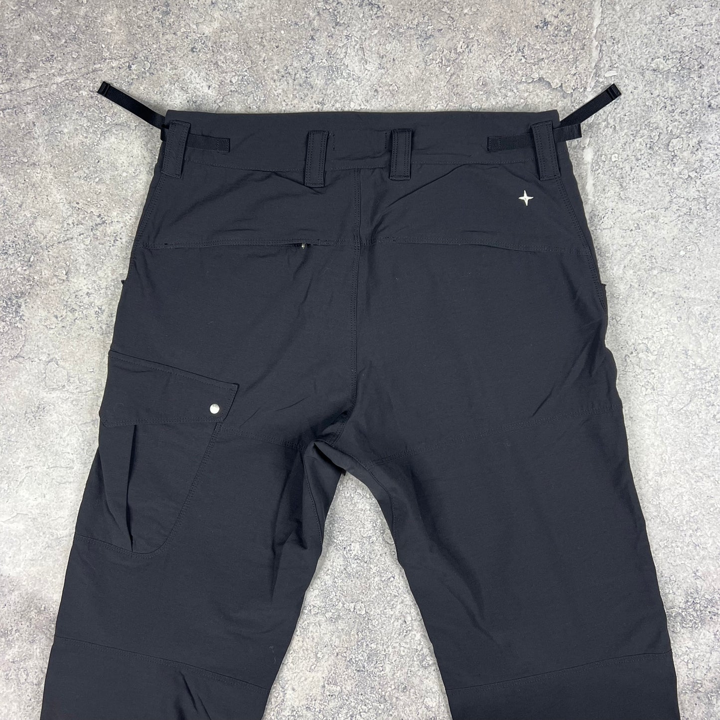 Stone Island Black Stellina Shell Cargo Trousers W34-36”